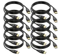URELEGAN Lot de 10 câbles DisplayPort 1.4 certifiés VESA de 0,9 m, câble DP haute vitesse 8K 32,4 Gbit/s (8K @ 60 Hz, 4K @ 120 Hz, 2K @ 144 Hz, 1080p @ 240 Hz) pour ordinateur portable et moniteur de