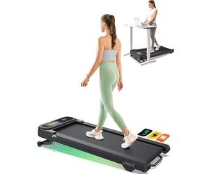 UREVO Tapis de Course Inclinaison Automatique à 9%,Tapis de Marche Inclinable À SmartAPP, Walking Pad Silencieux avec Musique Alimentés par IA, Programmes HIIT Synchronisés avec Parcours Pittoresque