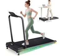 UREVO Tapis de course pour la maison avec une inclinaison de 9%, Tapis de course électrique pliable, Tapis de marche sous le bureau de 2,5 CV, mode HIIT à une touche, pour le bureau à domicile, aucun