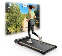 UREVO Tapis de Marche Bureau, Amorti à Six Points,Tapis de Course Silencieux à Un Clic Contrôlé par App Intelligente, 1-6KM/H Walking Pad à Maison/Appartement