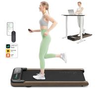 UREVO Tapis De Marche en Bois avec APP SmartCoach, Elégant et Chic, Tapis de Course sous Le Bureau A MIIT Mode, 1-6 Km/H Tapis Walking Pad Électrique Compact avec Télécommande pour Course et Marche