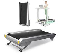 UREVO Tapis de Marche Inclinable Automatique 14% avec SmartAPP | Tapis de course avec station de travail, double moteur silencieux (10 x durée de vie), ajustement pour ordinateur portable de
