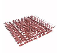 URFEDA 100 Pièces Ensemble de Jeu Soldat, 4.5cm Plastique Armée Hommes Jouets, Militaire Soldat Action Figures Armée Modèles, Jouets Militaires Cadeau pour Enfants (Rouge)