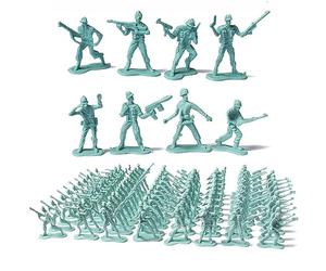 URFEDA 100 Pièces Ensemble de Jeu Soldat, 4.5cm Plastique Armée Hommes Jouets, Militaire Soldat Action Figures Armée Modèles, Jouets Militaires Cadeau pour Enfants (Bleu)