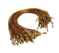URFEDA 100pcs Attache Etiquettes Cordons d'Étiquette Suspendue avec Fermoir Verrou, Cordes Étiquette de Vêtements en Coton, Fixation Boucle Cordon, Attaches Sécurisées pour Étiquettes de Prix, Or