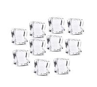 URFEDA 10pcs Faux Glaçons Transparents 2.5cm Cube Glace Artificielle Artificielle Acrylique Glaçons Faux Diamants Glaçons en Plastique Cristal Clair Whisky Photographie Props Maison Cuisine Décor