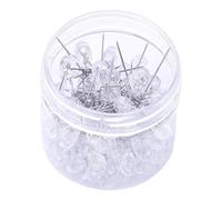 URFEDA 150 Pièces Punaise Longue Transparentes Couture Punaise de Marquage Longue Punaises à Tête avec Boîte Punaise Murale Punaises Décoratif pour Tableau d'Affichage, Repère, Décorer