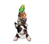 URFEDA Autocollants Animaux 3D - Autocollants Bouledogue Français/Chat/Perroquet pour Mur 30CM, Stickers Muraux Réfrigérateur en PVC Chien Murales Art Décoratif Drôle Autocollants Chien Mignon