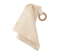 URFEDA Bavoir Bandana Bébé, Coton Bandana avec Anneau en Bois, Carré Petit Mouchoir, Serviette de Salive Bavoirs pour Bébés, Doux, Respirant et Absorbant Écharpes pour Nouveau-nés 1 Mois à 2 3 4 an-s