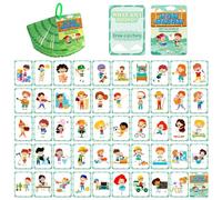 URFEDA Cartes Flash Action, Phrases et Images, Version Anglaise, Carte éducative Bébé, Connaissances pour les jardins d'enfants, les enseignants, les autistes et les thérapeutes