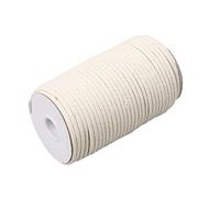 URFEDA Corde en Coton 5mm*46m - Corde en Macramé Blanc - DIY Naturel Tresse Macramé Coton Cordon - Cordon Couture - pour Décoration Murale, Macrame Mural, Rideau Et Tricotage Hanging Plant