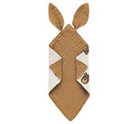 URFEDA Couverture De Sécurité Bébé, Serviette Jouets, Doudou Lapin Mouchoir, Mousseline De Coton Douce, Bavoir Bandana Pour Nouveau-né Tollders Filles Garçons Orange