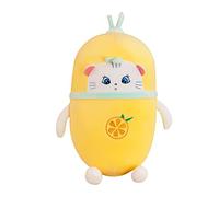 URFEDA Doudou en peluche lapin - Grande peluche moelleuse et douce - Peluche moelleuse - Doudou confortable pour filles et garçons - Cadeau - Jaune - 45 cm