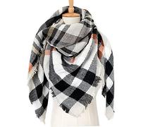 URFEDA Écharpe Femme, Grand Plaid en Laine Longue Carré Écharpe, Rétro Châle en Tricot Femme, Poncho Femme Hiver Chaud en Polaire, Automne Hiver Étole Wraps, Glands Foulard, 140cm X 140cm
