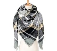 URFEDA Écharpe Femme, Grand Plaid en Laine Longue Carré, Rétro Châle en Tricot, Poncho Hiver Chaud en Polaire, Automne Hiver Étole Wraps, Glands Foulard, 140cm X 140cm