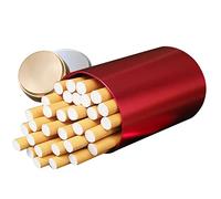 URFEDA Étui à Cigarettes Portable pour 30 Cigarettes, Boîte à Cigarettes Personnalisé, Étui à Cigarettes en Alliage D'aluminium, Porte-Cigarettes Rond, Boîte à Cigarettes pour Hommes Et Femmes