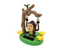 URFEDA Figurine Solaire Voiture Qui Bouge, Jouet de Singes Dansant Solaire, Fleur Solaire Dansante Jouets à Tête Branlante, Décoration de Tableau de Bord de Voiture pour Voiture, Bureau, Maison