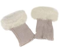 URFEDA Guêtres Jambières Femme Fausse Fourrure Hiver Tricot Poignets de Démarrage Chaussettes Boot Cover Mode et Chaleur Courtes Bas Guêtres d'hiver Chaussette en Stretch pour Femmes