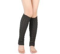 URFEDA Jambières pour femme Jambières Jambières Hiver Tricot chaud Chaussettes de jambe Automne Hiver Laine Chaussettes de jambes longues en tricot de laine Chaussettes hautes sans pieds pour femmes