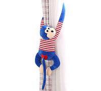 URFEDA Jouet en Peluche Singe Poupée Suspendu Coton Long Bras Singe Animal Poupée Suspendre Peluche Jouet Doux Singe en Peluche Embrasse à Rideaux Décoration de Chambre d'enfant, Bleu Clair/45cm