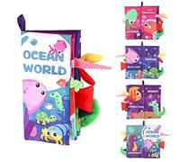 URFEDA Livre d'or en tissu pour bébé à partir de 0 mois Livre crépitant souple Jouet pour bébé Jouet pour bébé Livre interactif Jouet pour bébé