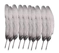 URFEDA Lot de 100 plumes d'oie naturelles dorées - Décoration tendance - Attrape-rêves - Accessoires pour mariage, fête, Halloween, carnaval, fête
