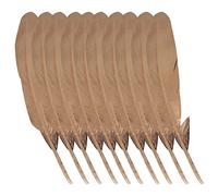 URFEDA Lot de 100 plumes d'oie naturelles dorées - Décoration tendance - Attrape-rêves - Accessoires pour mariage, fête, Halloween, carnaval, fête