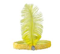 URFEDA Lot de 2 bandeaux à plumes, à paillettes, style bohème, hippie, style indien, vintage, pour fête, carnaval, Noël, performance sur scène pour enfants et adultes