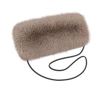URFEDA Manchon chauffe-mains avec cordon tour de cou - Manchon en fausse fourrure pour mains chaudes - Manchettes d'hiver en fourrure synthétique chaude - Manchon en peluche chaude - Chauffe-mains