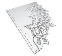 URFEDA Matrice de Découpe Rose Scrapbooking Dies en Métal, Carte Dinvitation de Mariage Dentelle Matrices de Découpage, Pochoirs de Découpe pour Gaufrage pour Cartes de Vœux, Albums Photo, Invitations