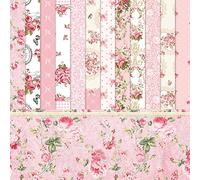 URFEDA Mini Bloc Double Face 24 Feuilles 15,2X15,2 Fleur et Papillon, Papier de Scrapbooking Multi-Colored, Découpage, Esthétique Décoratif, DIY Décor de l'Album Journal