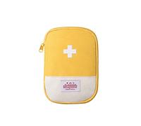 URFEDA Mini Sac de Premiers Secours Vide Trousse de Premiers Secours Vide de Voyage Portable Sac de Rangement Médical d'urgence, Mini Sac Médical pour Maison, Bureau, Extérieur, 18x13cm, Jaune