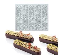 URFEDA Moules à Gâteau en Silicone pour Fondant, Gâteau Dentelle Florale Tapis Silicone, Tapis Dentelle Pâtisserie, Décoration de Gâteaux, DIY Bonbons Muffin Gelée Chocolat Moules Type 5