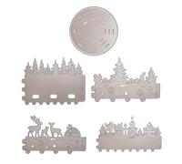 URFEDA Noël Dies de Découpe Scrapbooking, Matrice Découpe Lanterne Noël 3D Sapin de Noël Renne Matrice Cutting Dies pour Papier Carte Anniversaire Fête Mariage Cadeau Noël, 1+2+3+4+5