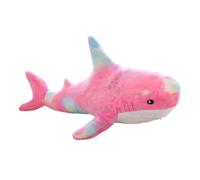 URFEDA Oreiller en Peluche Requin Cartoon Jouet en Peluche Requin Doux Peluche Requin Rose Animaux en Peluche Oreiller de Couchage Coussin de Dos Poupée Requin Cadeau pour Anniversaire Noël Halloween