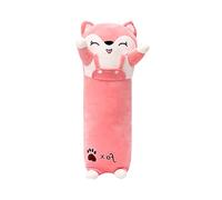 URFEDA Oreiller Peluche Renard 90cm Kawaii Oreiller Doux Animal, Peluche Géante Renard, Oreiller de Dessin Animé, Mignon Doux Oreiller en Peluche, Cadeau pour Enfant Fille, Décoration de Maison