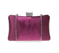 URFEDA Pochette pour femme en satin de soie et strass - Sac à bandoulière - Sac de soirée - Sac de soirée - Sac de mariage - Sac à main pour mariage, fête, bal de fin d'année