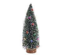 URFEDA Sapin de Noel Artificiel 30cm, Mini Sisal Neige Givre Arbres de Noël, Mini Sapin De Noël De Table, Artificiel Arbre de Noël avec Base en Bois, Décoration de Fête de Noël, Cadeaux de Noël