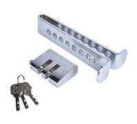 URFEDA Serrure de pédale d'embrayage de voiture - 8 trous - Antivol - Pédale d'accélérateur - Outil de verrouillage de sécurité - En acier inoxydable