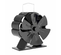 URFEDA Ventilateur Poêle à Bois, Silencieux Ventilateur Alimenté à la Chaleur, Ventilateur d'air Chaud Poêle à Bois, Ventilateur de Cheminée 6 Pales pour Poele à Bois/Cheminées/Poêle à Granulés
