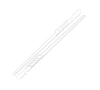 URFEDA Voiture Auto Corps Autocollant Universel Blanc Vinyle Sport Racing Stripe Autocollant, Jupe Latérale, 210x11.5cm