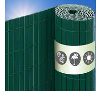 UrFence 100x500 Brise Vue Balcon Exterieur - Canisse PVC Verte - Cloture de Jardin Cache Vis-à-Vis - Protection Terrasse - Pare Soleil - Lamelle Occultante - Grillage Rigide Haie Artificielle Durable