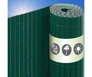 UrFence 100x500 Brise Vue Balcon Exterieur - Canisse PVC Verte - Cloture de Jardin Cache Vis-à-Vis - Protection Terrasse - Pare Soleil - Lamelle Occultante - Grillage Rigide Haie Artificielle Durable