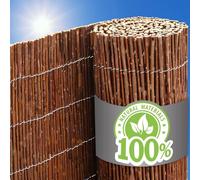 UrFence Canisse en Osier 80x300 cm - Brise Vue Balcon Terrasse Jardin - Clôture Naturelle en Osier - Brise Soleil Coupe Vent Extérieur - Canisse Bois Résistante pour Clôture Jardin Balcon