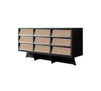 URGDWEKJY Buffet chinois rétro noir pour cuisine, bar, restaurant, armoire latérale adaptée pour les cafés, maisons, etc. Buffet (A)