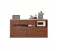 URGDWEKJY Buffet en bois massif - Ardoise - Armoire de rangement - Couleur noyer - Armoire de rangement - Armoire de rangement pour micro-ondes