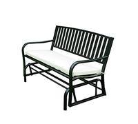 URGDWEKJY Meubles d'entrée d'extérieur en fer forgé double chaise à bascule pour extérieur, balcon, cour, créative, deux personnes, chaise de jardin à bascule, chaise de jardin, chaise de parc, banc