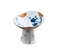 URGDWEKJY Plateau à dîner de style chinois - Assiette à dessert de haut pied - Petite assiette à thé en céramique - Assiette à goûter - Vaisselle pour le thé de l'après-midi - Assiette à dessert (A)