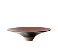URGDWEKJY Plateau de dîner créatif en céramique à pied haut - Assiette à steak, assiettes à dessert, assiettes à collation, assiettes à pâtes, assiettes spéciales pour restaurant (26 cm)