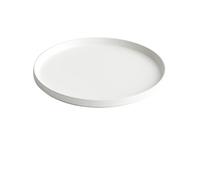 URGDWEKJY Plateau de dîner en céramique blanche pour restaurant, assiette plate occidentale, assiette peu profonde, assiette froide, vaisselle d'hôtel, assiette à dîner (blanc, 27 cm)